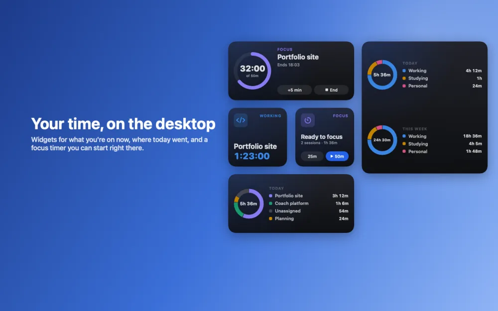 Your time, on the desktop